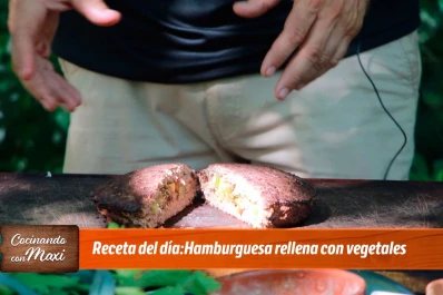 Hoy, en Cocinando con Maxi: cocina hamburguesa rellena con vegetales