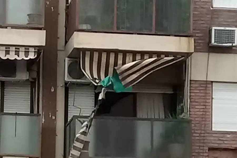 Calles cortadas, árboles caídos y techos derribados por el fuerte viento