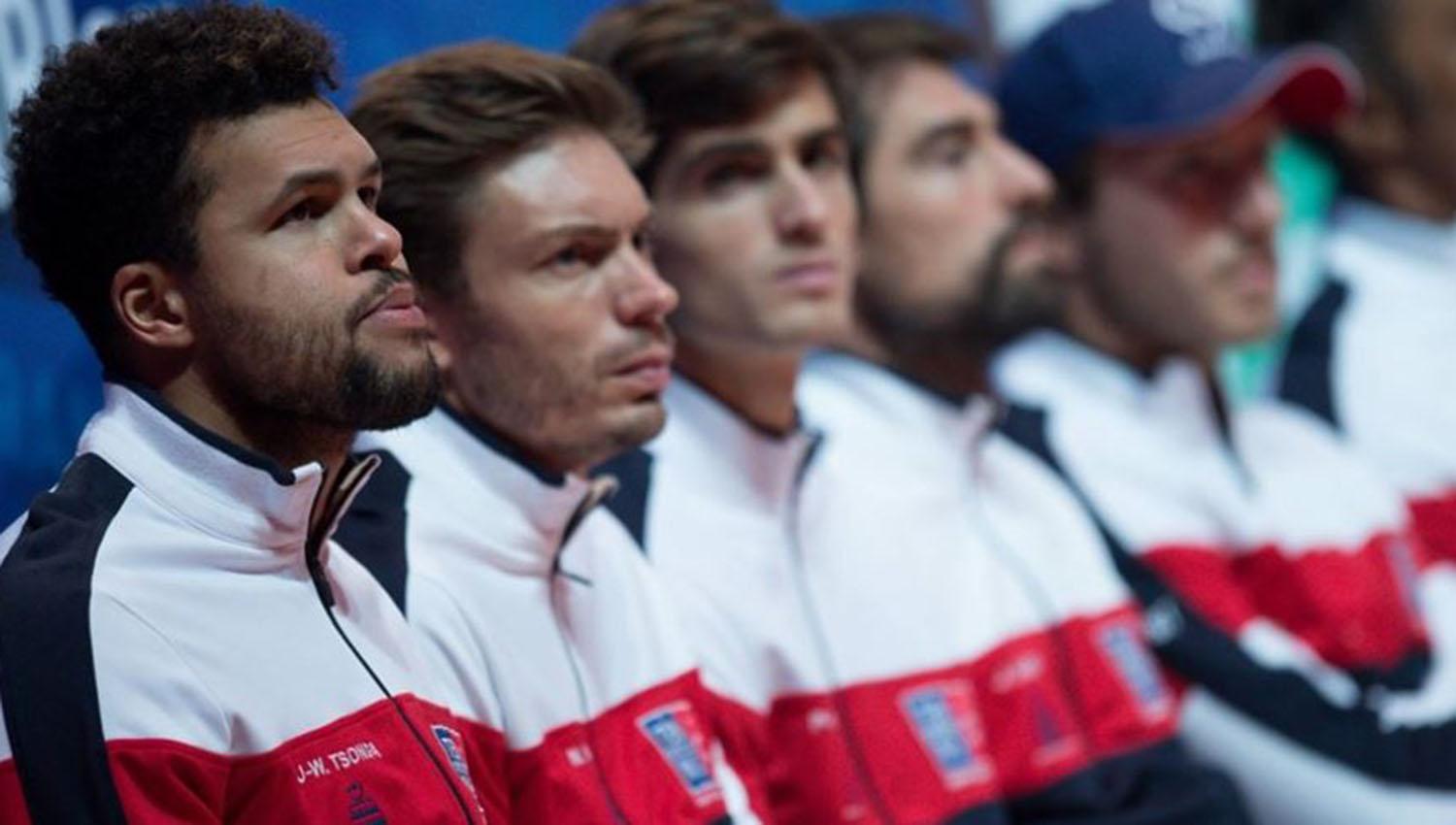 El equipo francés de la Copa Davis, cuyo capitán es Yannick Noah. (FOTO TOMADA DE TWITTER @CopaDavis)