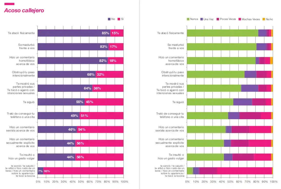 Nueve de cada 10 mujeres dijeron haber sido víctimas de acoso callejero