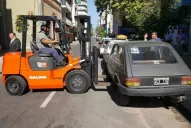 Nuevos operativos  con montacarga por autos en infracción