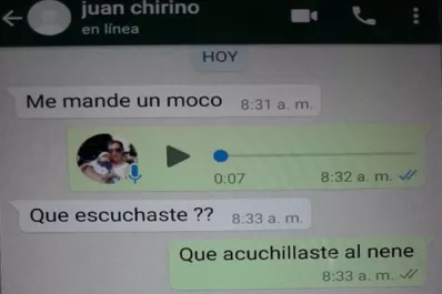 El hombre que mató a su hijastro confesó el crimen por WhatsApp: los mensajes