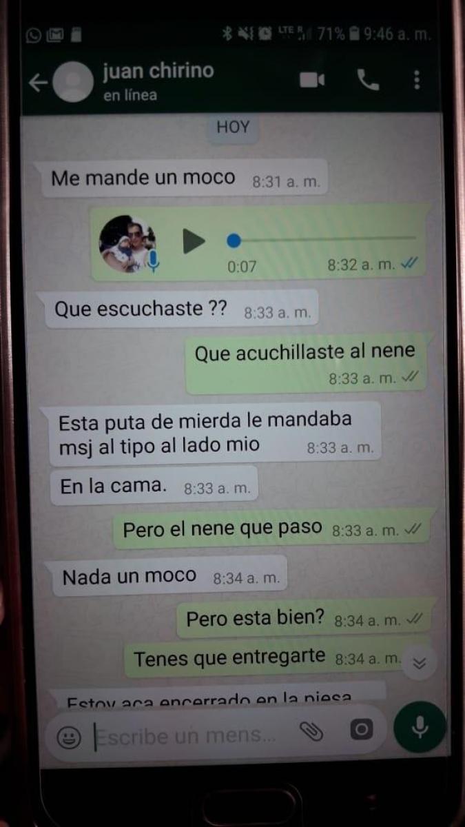El hombre que mató a su hijastro confesó el crimen por WhatsApp: los mensajes