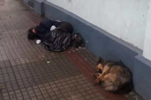 Deambula por la calle y duerme junto a los perros: nadie se ocupa de ella