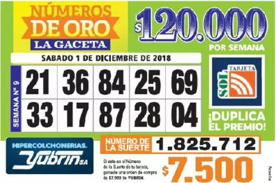 Los Números de Oro de LA GACETA