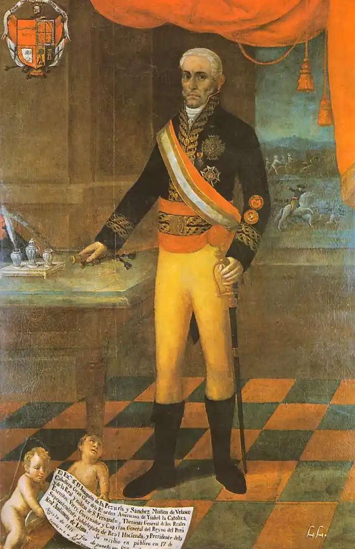 JOAQUIN DE LA PEZUELA- El general realista, con sus colegas Tristán y Tacón, hizo azotar a la heroína prisionera 