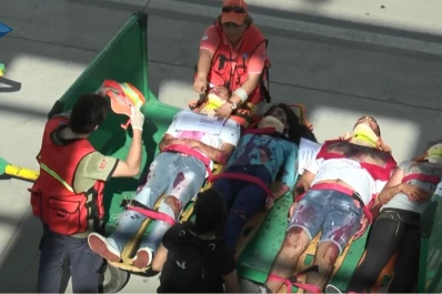 Acción pura: así fue el simulacro de accidente aéreo que se realizó en el aeropuerto