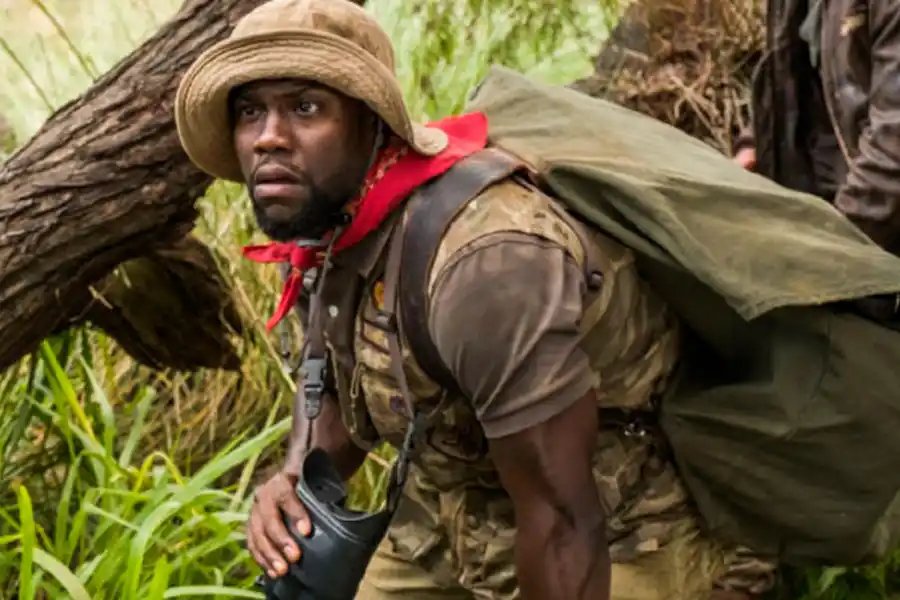 EN JUMANJI. Kevin Hart, el comediante que reemplazará a Kimmel. 