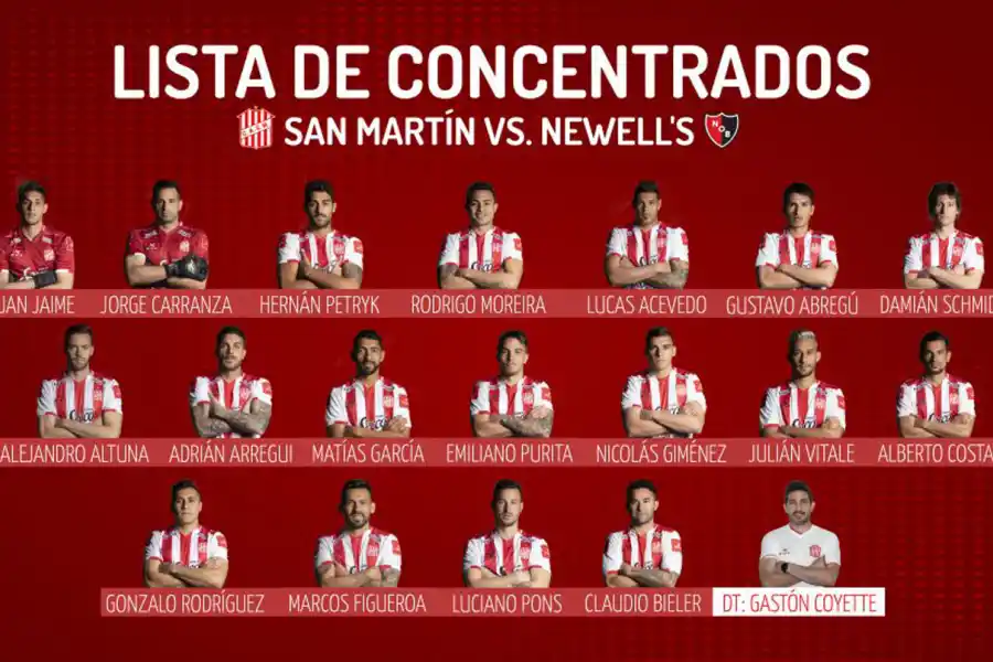 San Martín definió a los concentrados para el último partido del año
