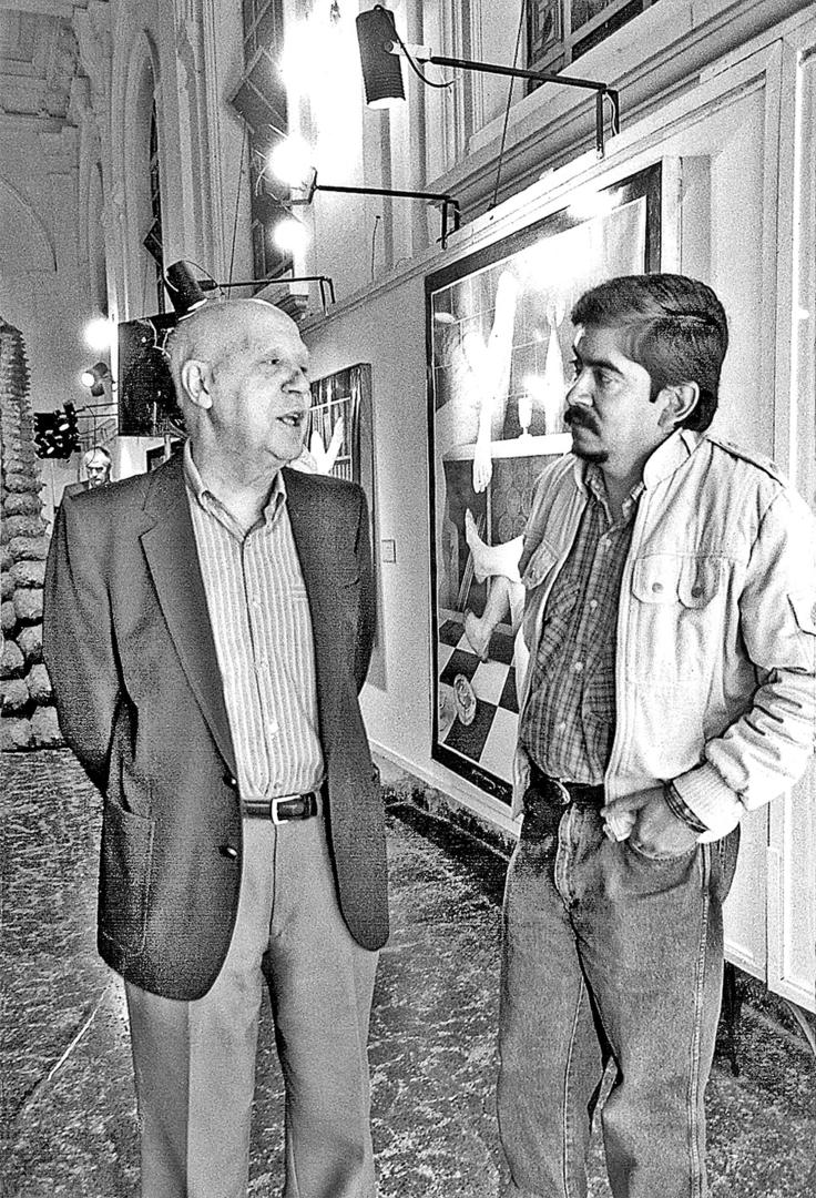 LOS AUTORES. Amin y Roberto Espinosa en 1993.  