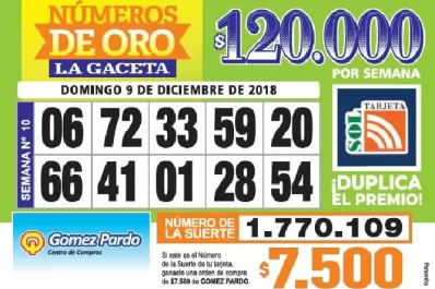 Los Números de Oro de LA GACETA