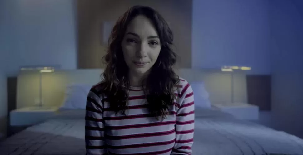 THELMA FARDÍN. Captura del video en el que cual la actriz denunció haber sido violada por Juan Darthés. 