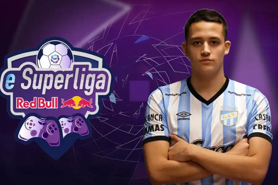 Lucas Mejía, en la presentación de eSuperliga. 