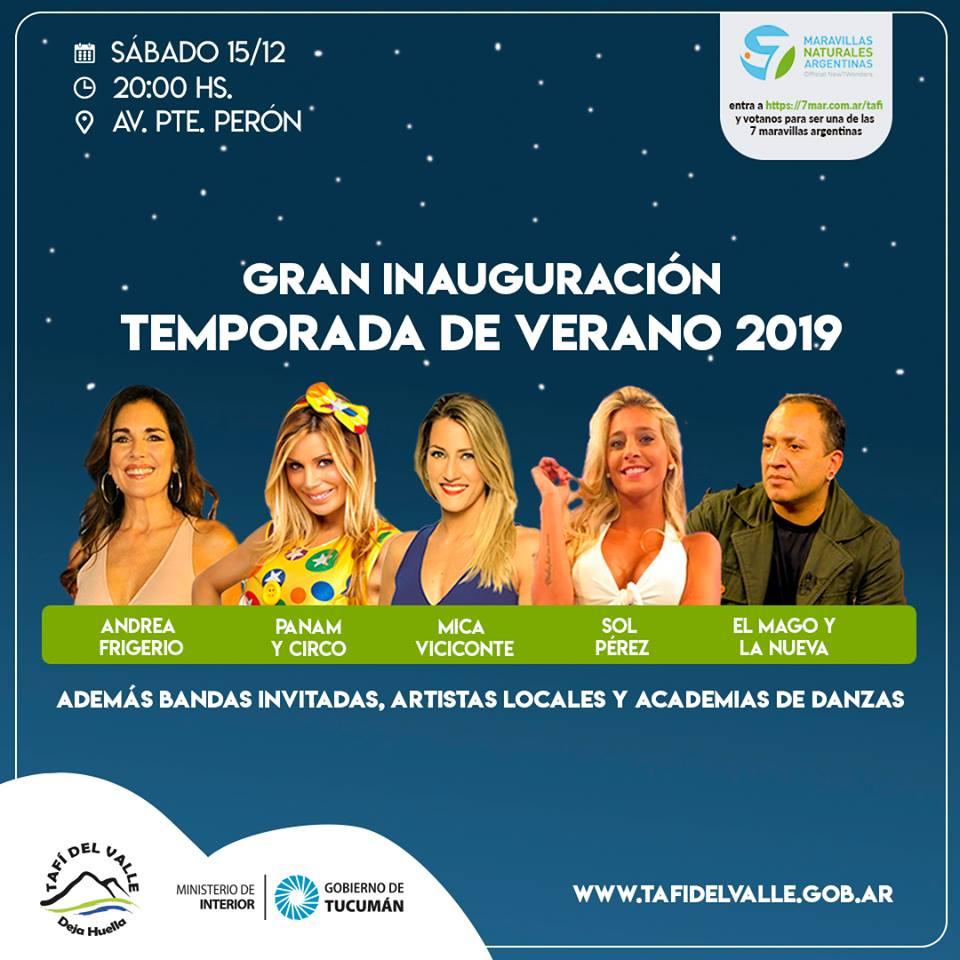 Tafí del Valle inaugura esta noche la temporada de verano 2019