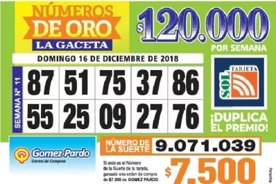 Los Números de Oro de LA GACETA
