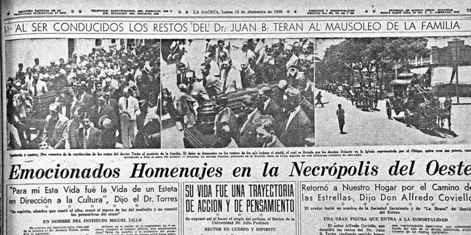 EN EL CEMENTERIO. Gran cantidad de público se dio cita frente al mausoleo familiar. Decenas de carruajes (derecha) rumbo a la necrópolis.