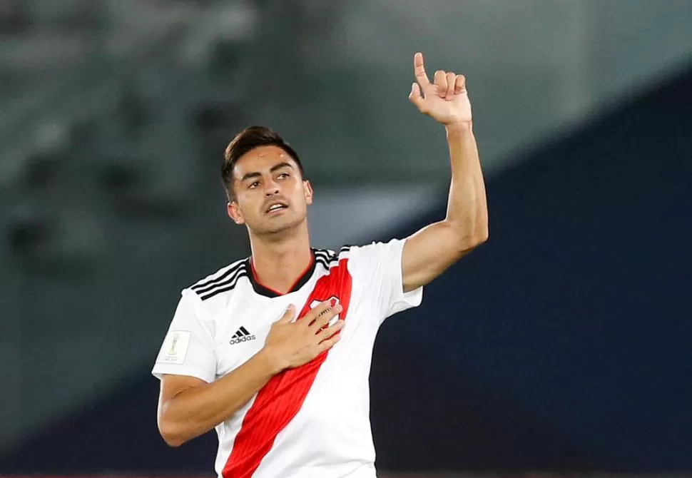 AÚN NO SE FUE Y YA PIENSA EN EL REGRESO. En su último partido en el “Millonario”, el “Pity” Martínez convirtió dos goles. reuters 