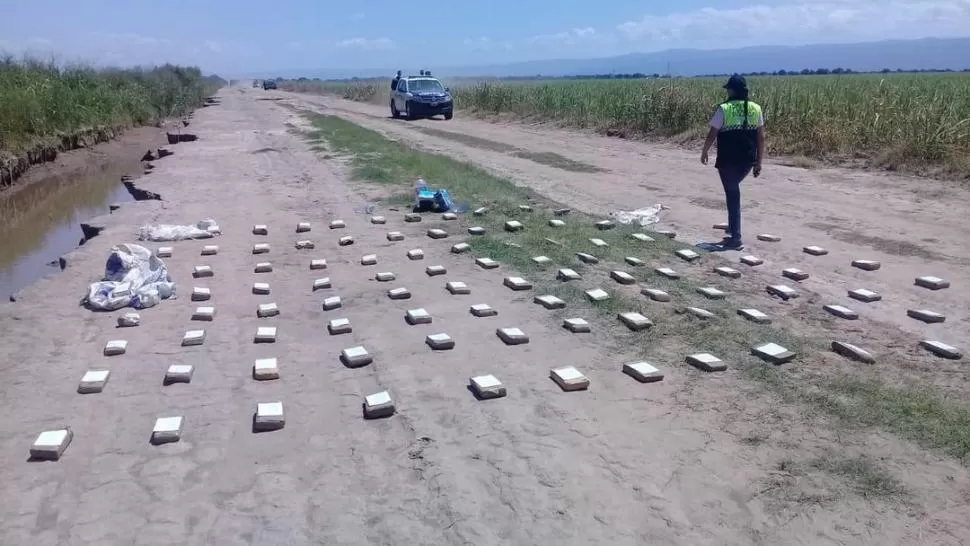 361 PAQUETES. Los 273 kilos de marihuana habían sido secuestrados por la Policía a principio de mes en el sur de la Provincia, cerca de La Cocha.  