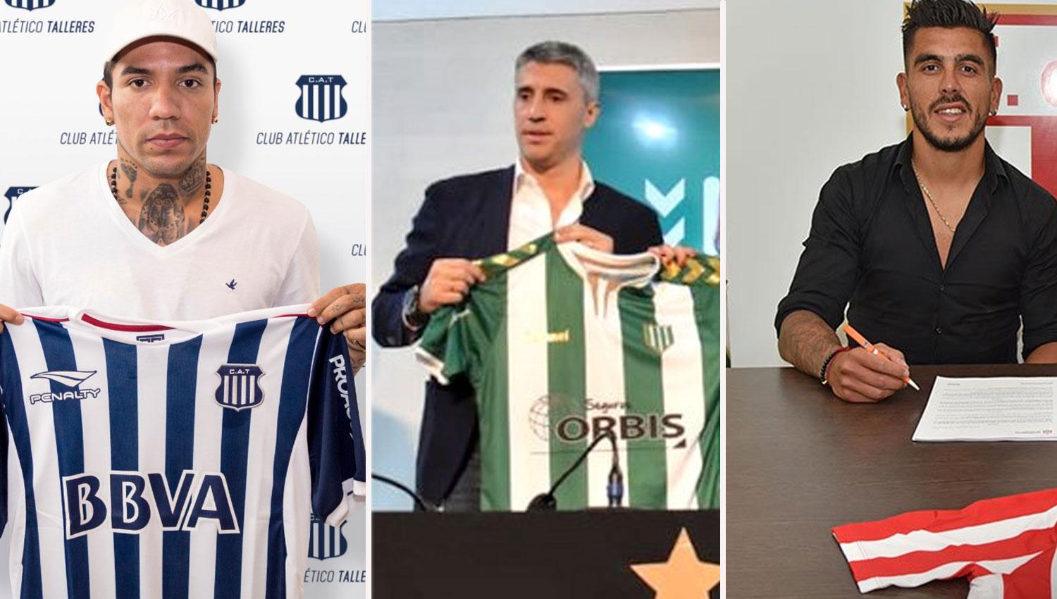 LOS PRIMEROS. Dayro Moreno, Hernán Crespo y Enzo Kalinski ya firmaron sus nuevos contratos.