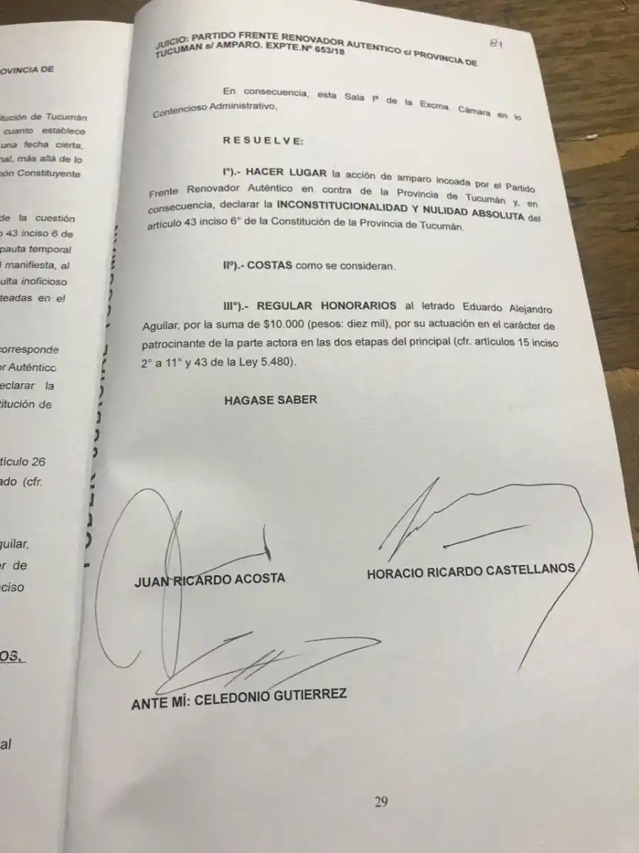 Con un amparo, la Justicia abre la puerta a que se adelante la elección provincial