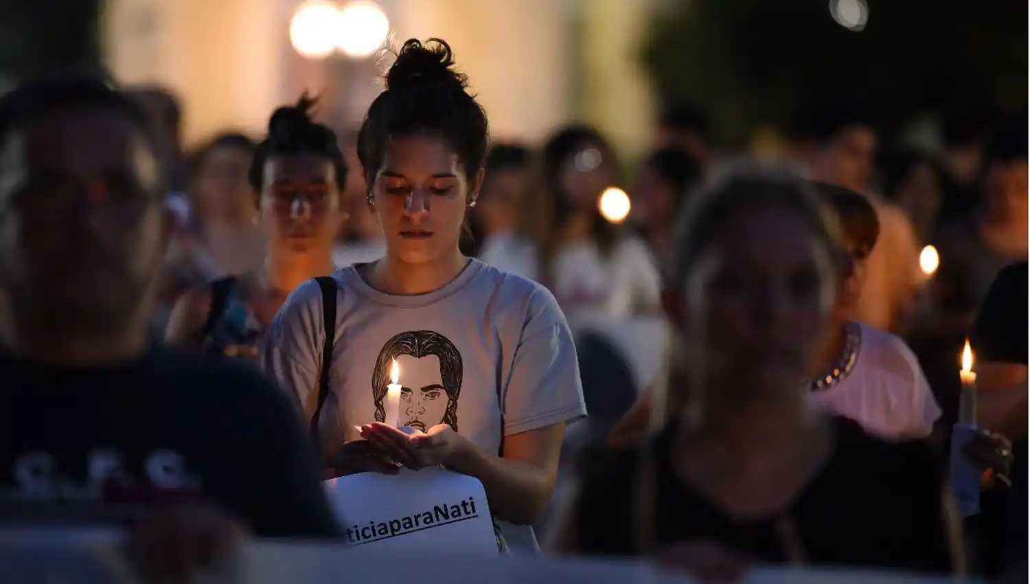 MARCHA. Pidiendo justicia por la vida de la joven.