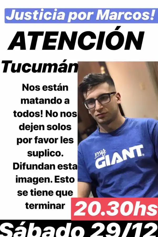 La convocatoria a la marcha fue difundida por las redes sociales.