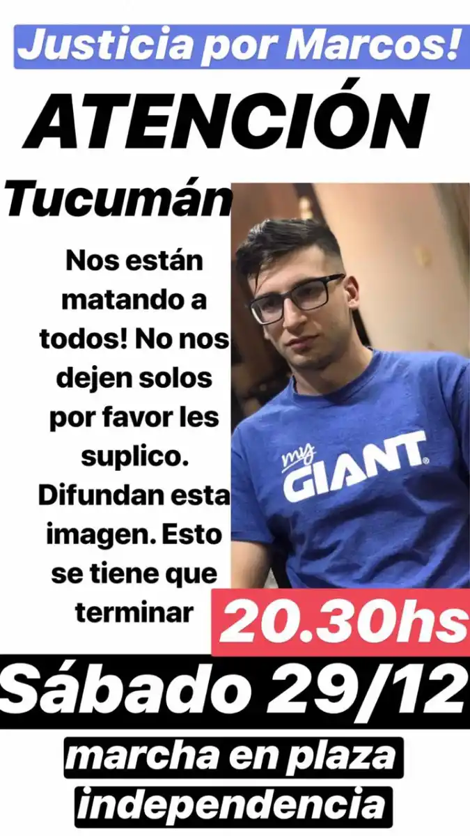 La convocatoria a la marcha fue difundida por las redes sociales.