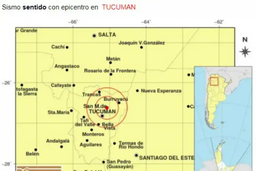 Un temblor sacudió Tucumán en el inicio de 2019