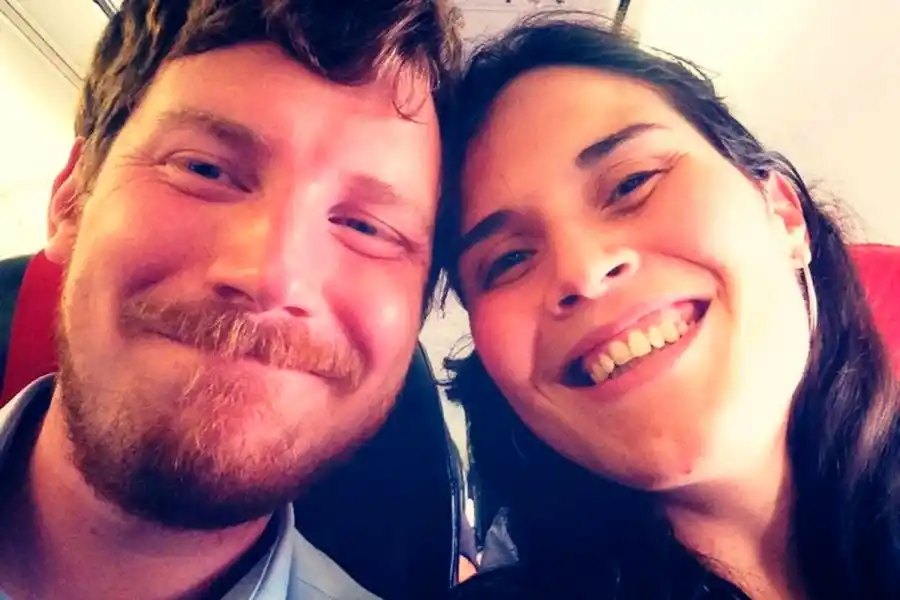 CHRISTOFFER Y MARIA. La pareja había venido al país a pasar las Fiestas.