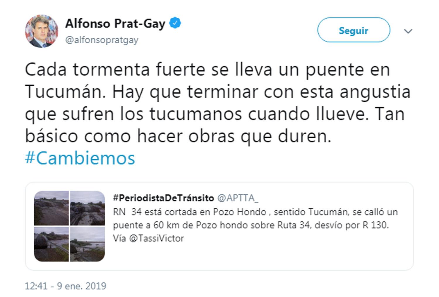 Prat Gay confundió Santiago del Estero con Tucumán y lo destrozaron en Twitter