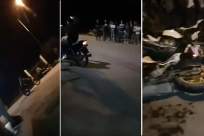 Video: una picada ilegal en Garmendia terminó con al menos tres heridos