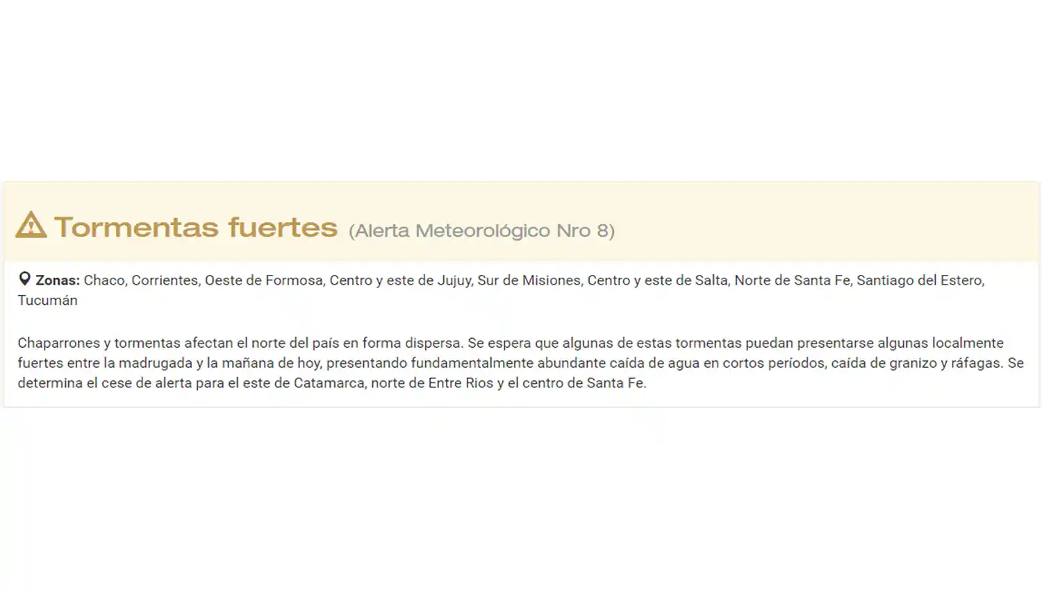 ALERTA METEOROLÓGICA. Las lluvias se mantendrían todo el día y podría caer granizo.