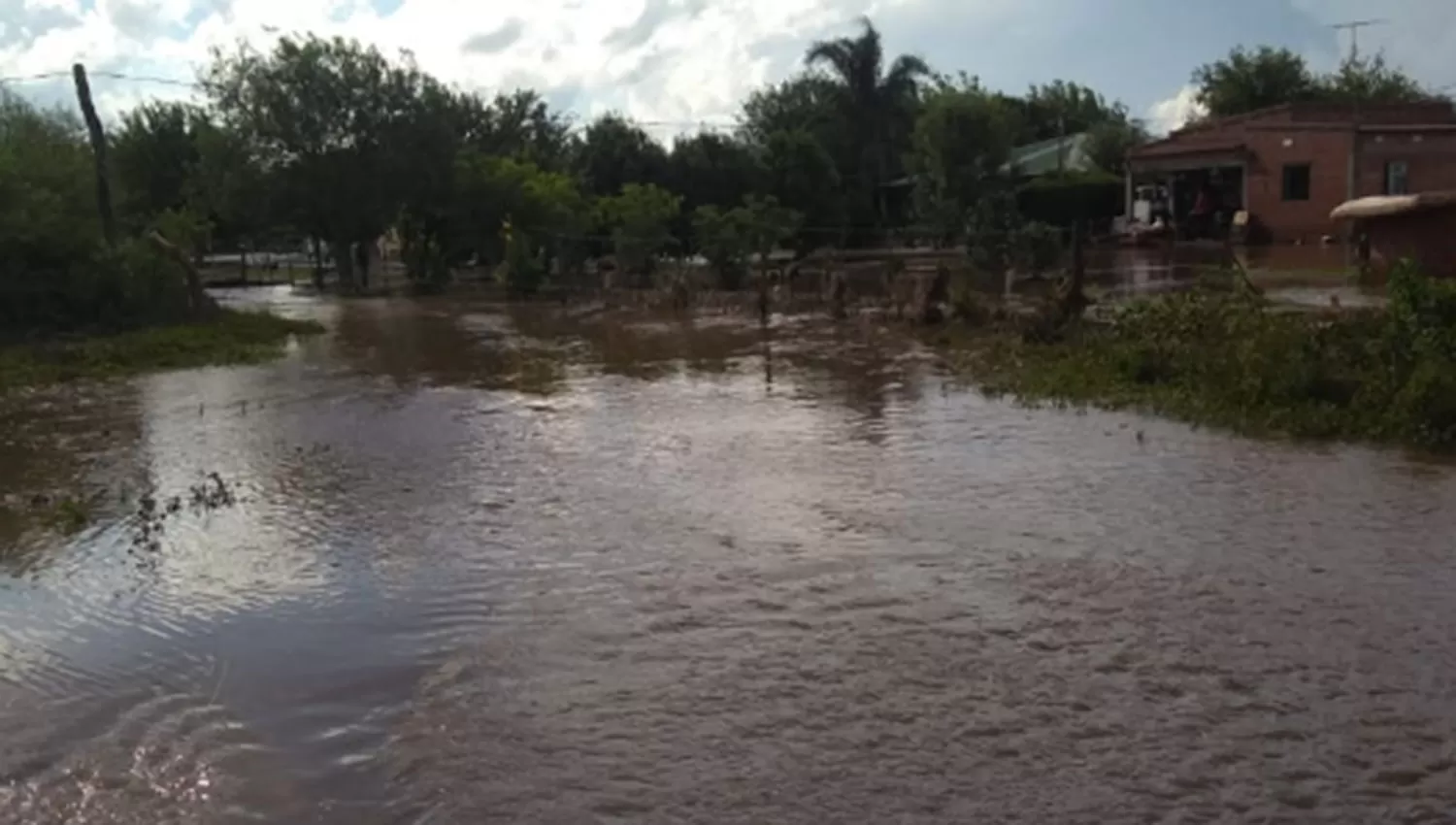 Varias localidades del interior se vieron afectadas por las lluvias. FOTO ENVIADA A TRAVÉS DE WHATSAPP