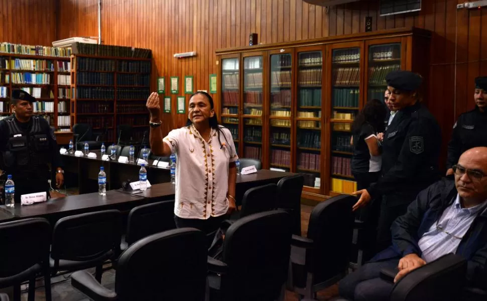 ANTES DEl FALLO. Milagro Sala acusó al gobernador Morales de “apretar” a los jueces para que la condenen. télam