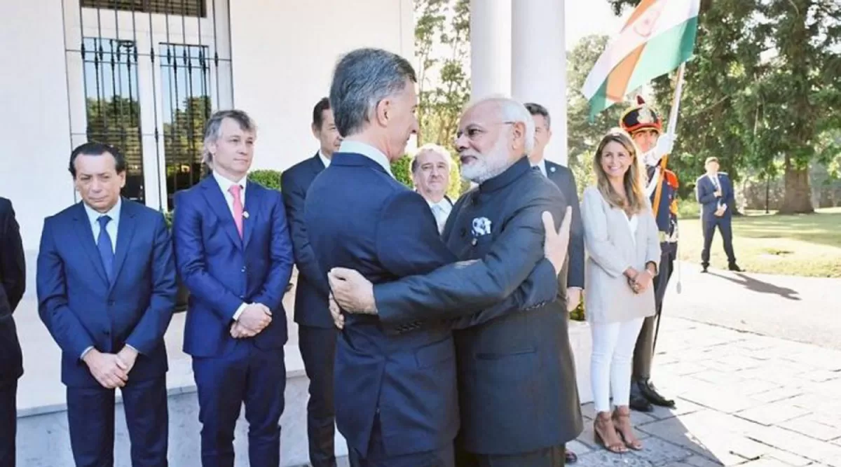 Mauricio Macri y el premier indio, Narendra Modi.