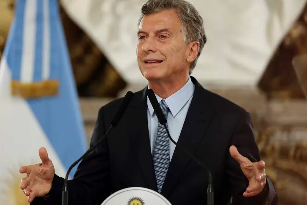 El presidente Macri cuando anunció que firmaría el decreto que pondrá en marcha la extinción de dominio. 