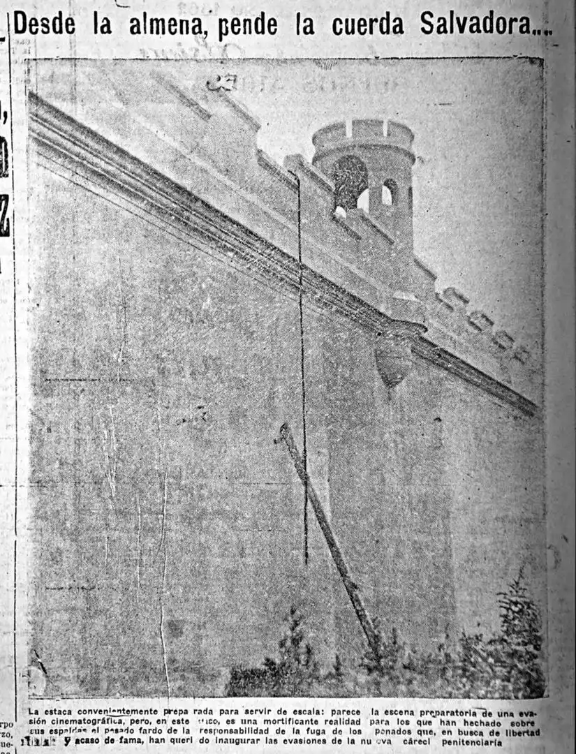 FUGA FRUSTRADA. En la misma noche del escape se descubrió un boquete en un pabellón del viejo penal de avenida Sarmiento y 25 de Mayo. 