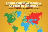 Infografía: el mundo se divide frente a la crisis en Venezuela