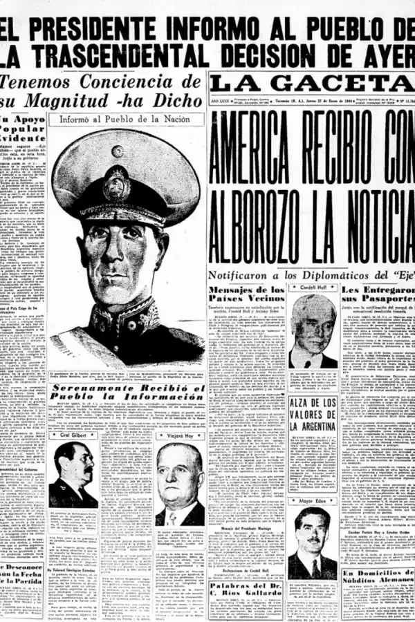 AL DÍA SIGUIENTE. El 27 de enero de 1944 se publican las expresiones de todos los actores tanto nacionales como extranjeros. La decisión tuvo gran repercusión.