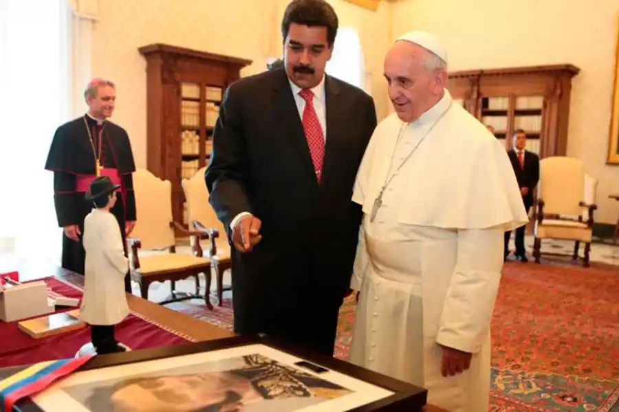 2013. Otra de las visitas del actual presidente venezolano al Sumo Pontífice.