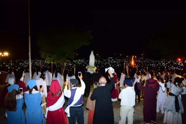 Con lluvia, honraron a la Virgen de Lourdes en San Pedro de Colalao