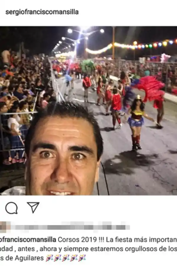 Sergio Burra Mansilla se dio un gusto y bailó en los corsos de Aguilares