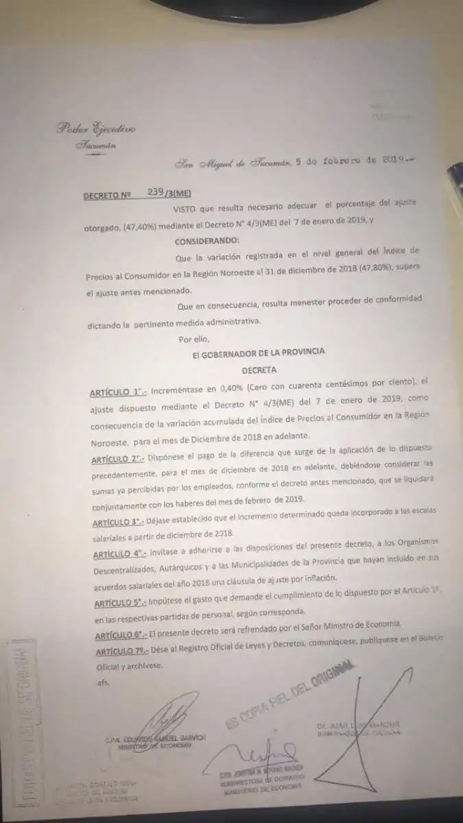 Por la cláusula gatillo volvieron a subir los salarios de los estatales; ¿cuánto aumentaron?