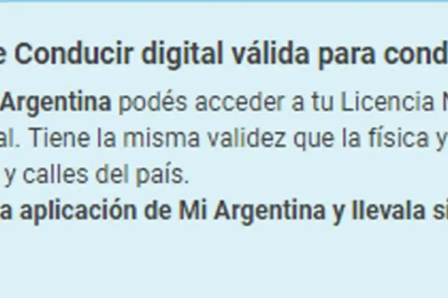A partir de mañana se podrá mostrar la licencia de conducir desde el celular