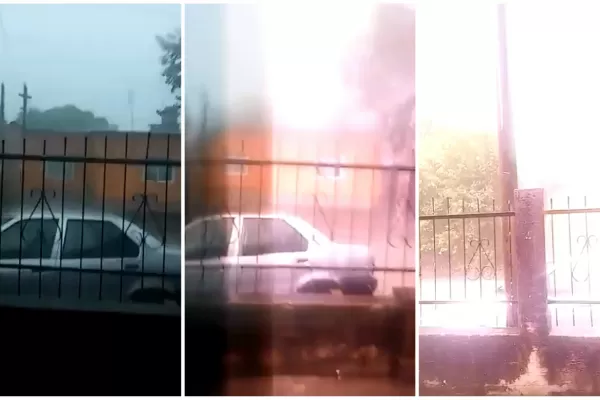 ¡Impactante! Le cayó un rayo cerca mientras filmaba la tormenta