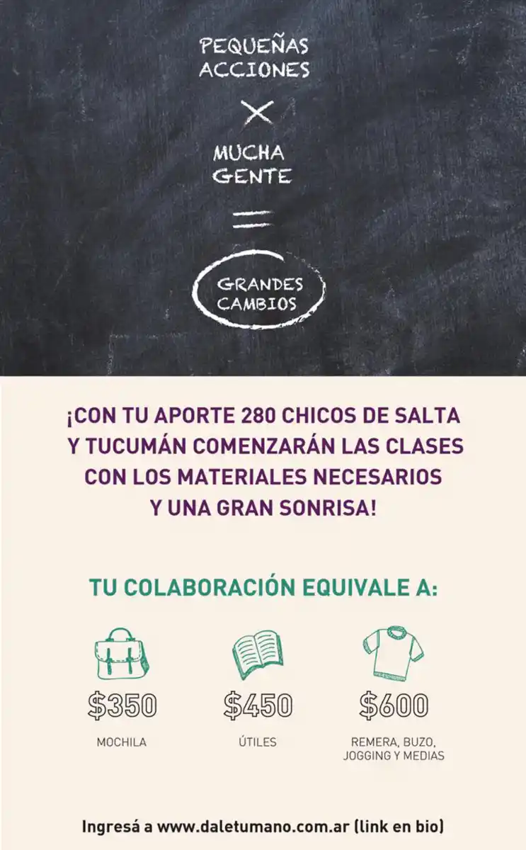 Solidaridad en las redes: buscan conseguir útiles para los más necesitados en su vuelta a clases