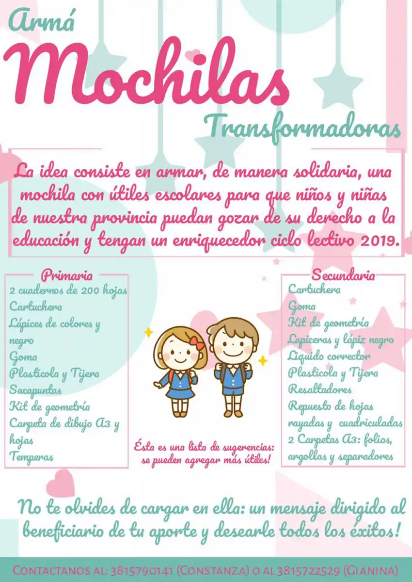 Solidaridad en las redes: buscan conseguir útiles para los más necesitados en su vuelta a clases