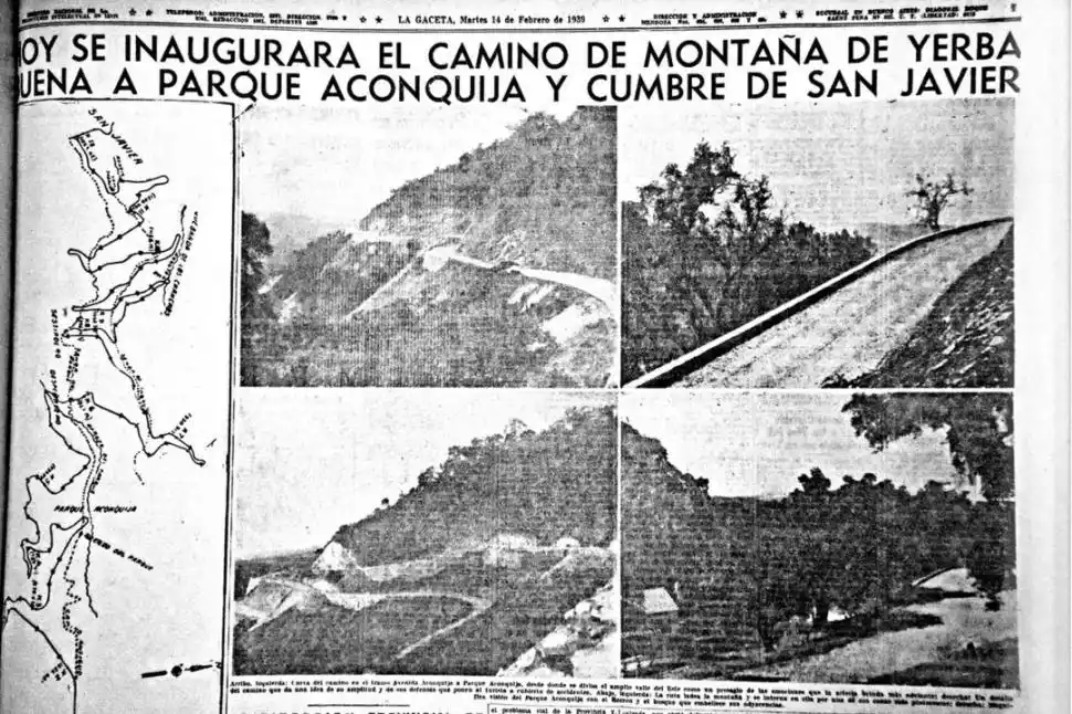 UNA OBRA CLAVE. El nuevo camino sorteaba un desnivel de más de 560 metros con paisajes extraordinarios.  