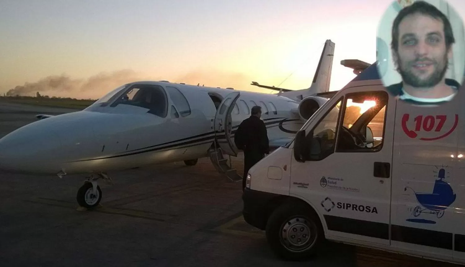 TRASLADO. La familia pidió el avión sanitario para traer a Maxi a Tucumán.