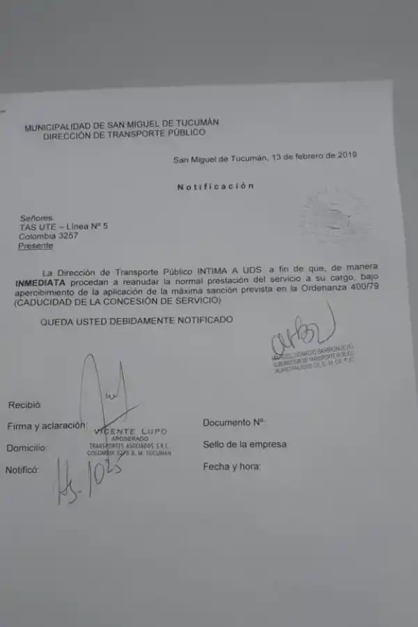 Segundo día de paro: el municipio intima a las empresas a prestar el servicio